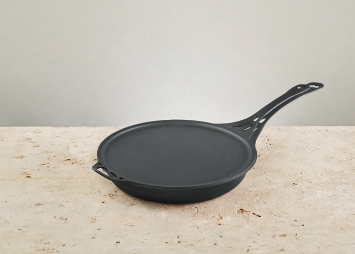 26cm Frypan and Crêpe Pan 2pc SET Seasoned Iron Made in Australia Solidteknics