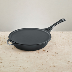 Seasoned 11 US-ION wrought iron flat skillet/crepe pan/griddle