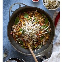 Fried brown rice with chicken